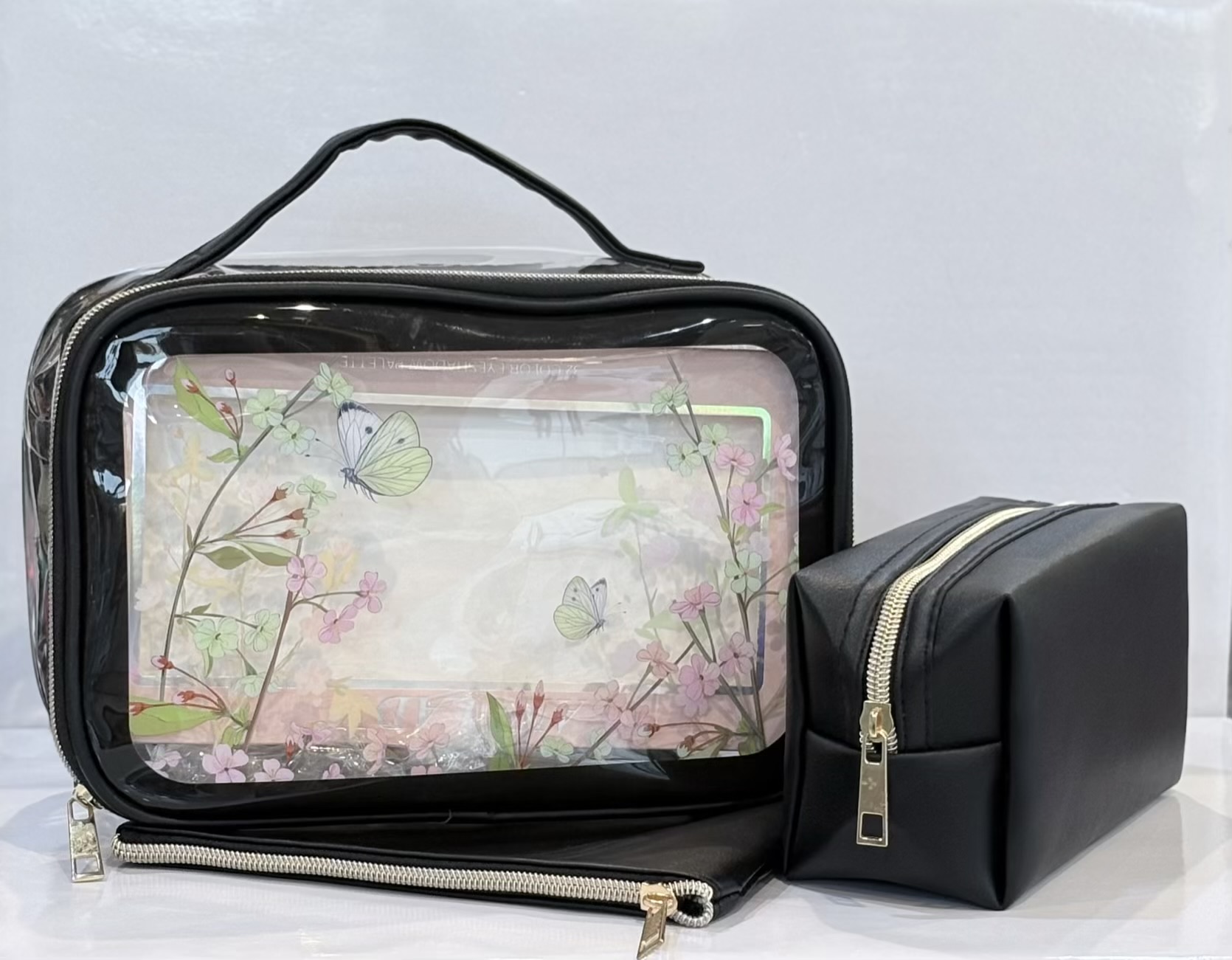 کیف لوازم آرایش سه تیکه خارجی مدل صندقی