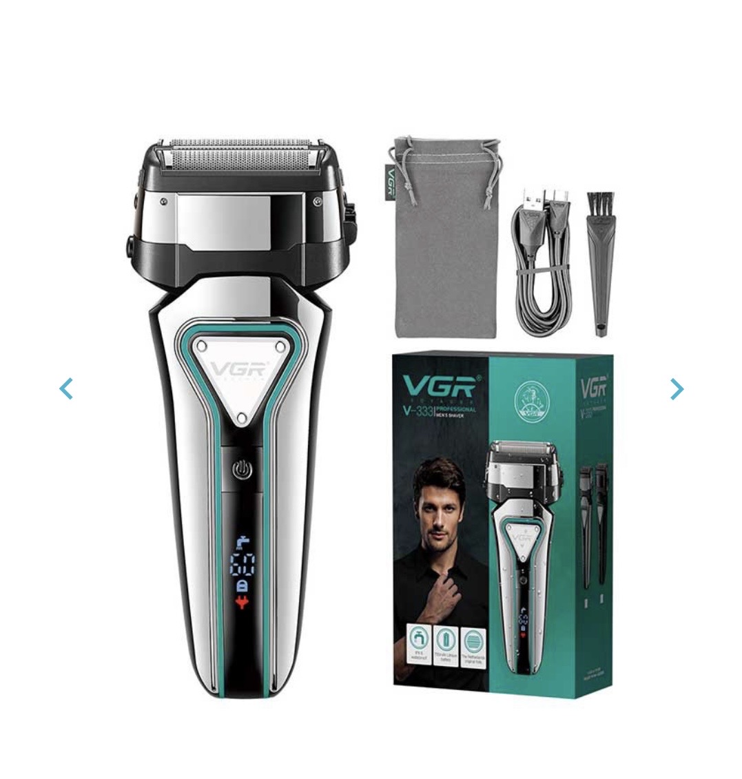 ماشین اصلاح صورت و بدن وی جی آر مدل V-333 با تکنولوژی برش مستقیم و ضد آب