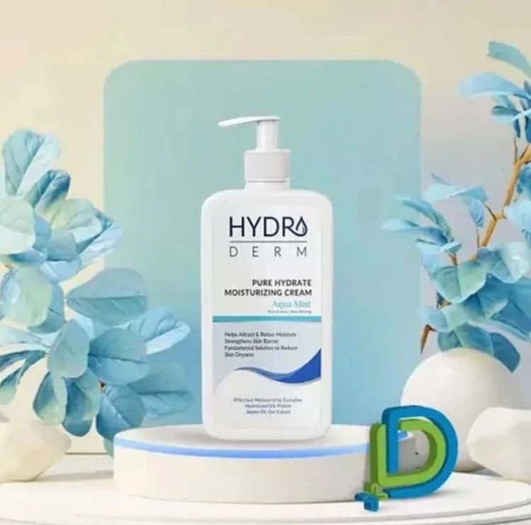 کرم مرطوب کننده و نرم کننده دست و صورت هیدرودرم Hydroderm مدل آکوا میست حجم 500 میلی لیتر