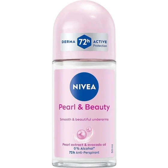 مام رول ضد تعریق 72 ساعته زنانه پرل اند بیوتی نیوآ مدل Nivea Pearl & Beauty 72h anti-perspirant roll-on Nivea Pearl & Beauty 72h anti-perspirant roll-on 50ml