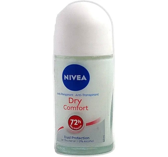 مام رول ضدتعریق زنانه نیوآ مدل Dry Comfort حجم ۵۰ میل با رایحه ملایم و خنک ۷۲ ساعته