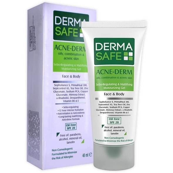ژل مرطوب کننده فاقد چربی دارای spf15 درماسیف مناسب پوست چرب دارای آکنه 40 میل