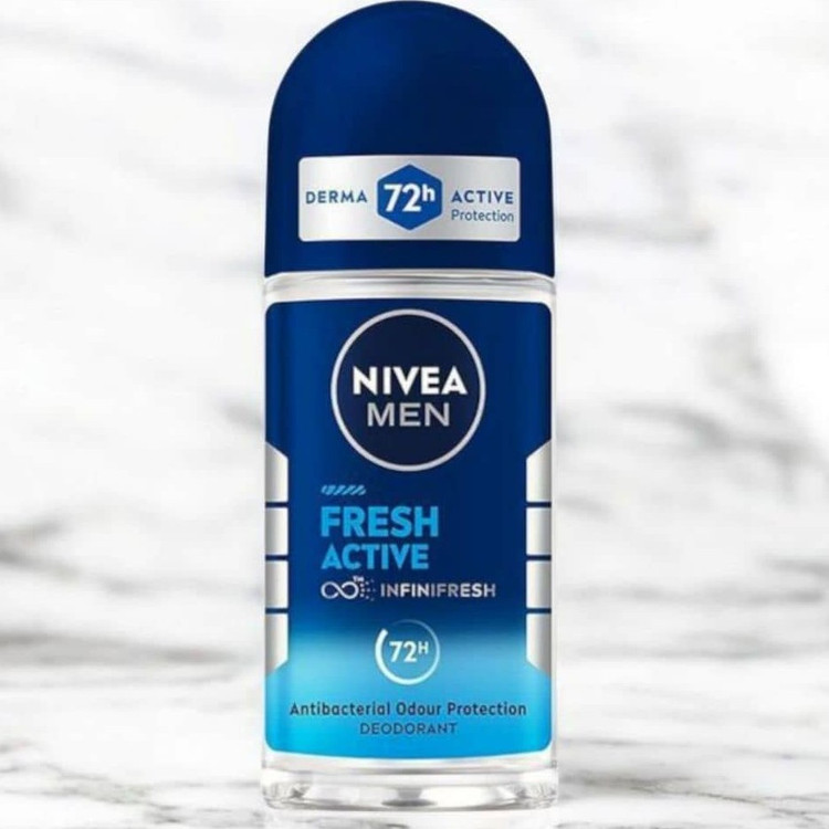 مام رول ضدتعریق 72 ساعته نیوآNIVEA مدل فرش اکتیو مردانه حجم 50 میل