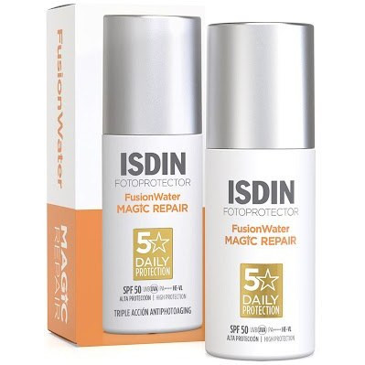 ضد آفتاب بی رنگ ترمیم کننده فیوژن واتر مدل Repair SPF50 ایزدین حجم ۵۰ میلیلیتر