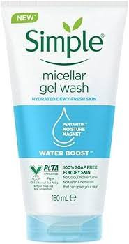 ژل شستشو صورت آبرسان سیمپل مدل water boost حجم 150 میلی لیتر