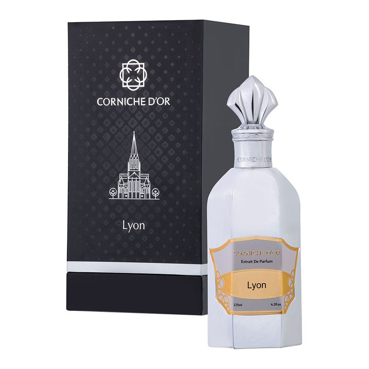 عطر ادکلن ادوپرفیوم مردانه زنانه برند کورنیش دوق مدل لیون Lyon حجم 125 میل