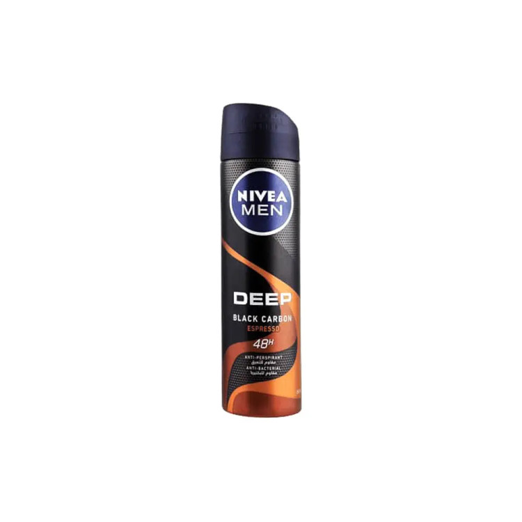 اسپری ضد تعریق مردانه 48 ساعته نیوا مدل Deep Black Carbon Espresso حجم 150 میل