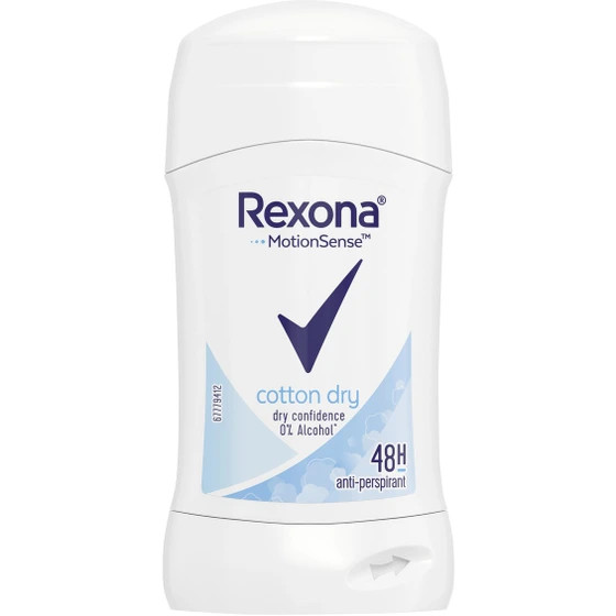 استیک ضدتعریق زنانه رکسونا مدل Cotton dry حجم 40 گرم با ماندگاری ۴۸ ساعت