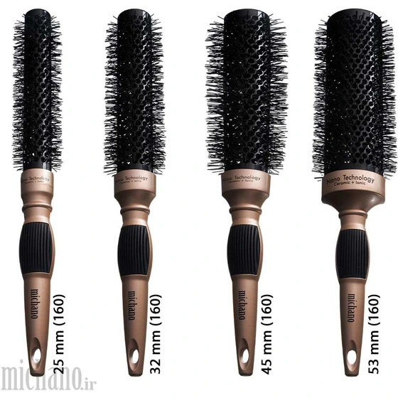 برس پیچ (گرد) نسوز میچانو بلند 160 میلیمتر MICHANO Round Hair Brush 160mm