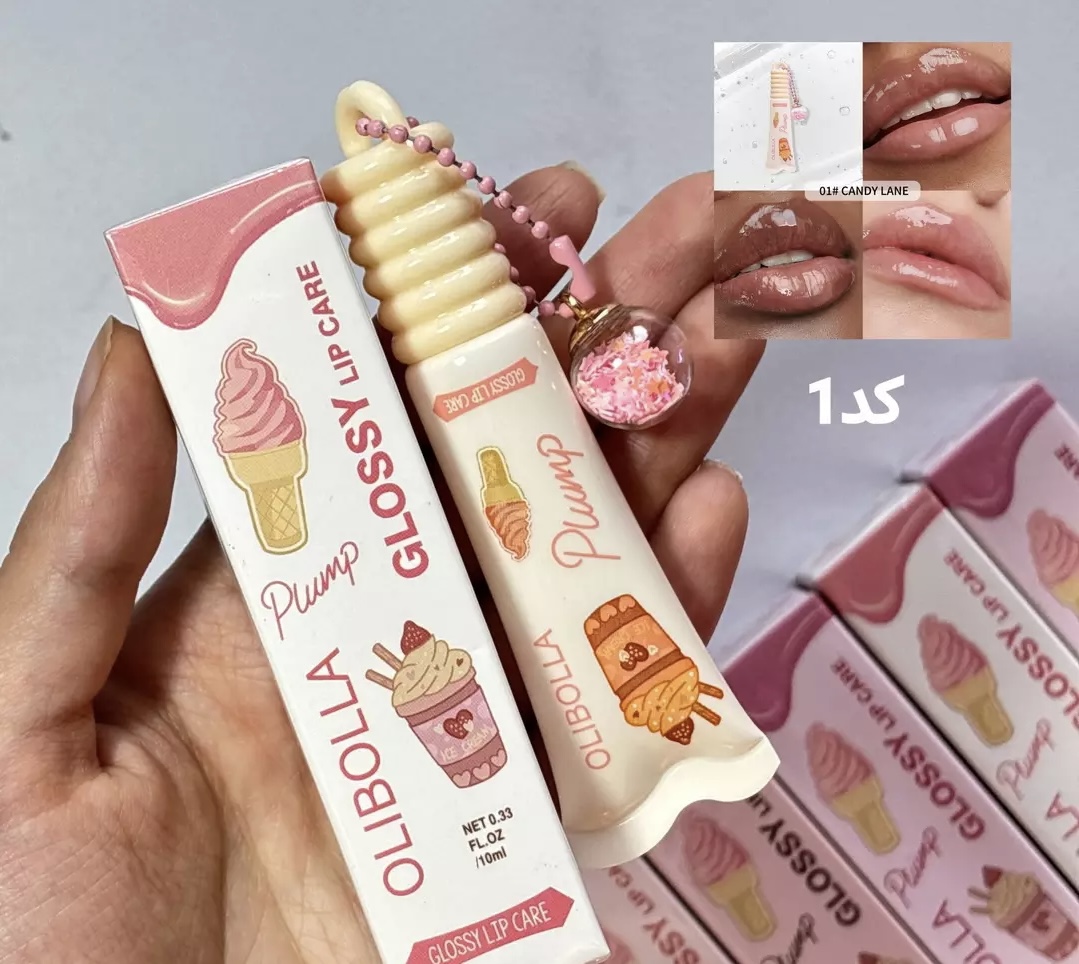 لیپ گلاس حجم دهنده لب آویز کریستالی اولیبولا Olibolla