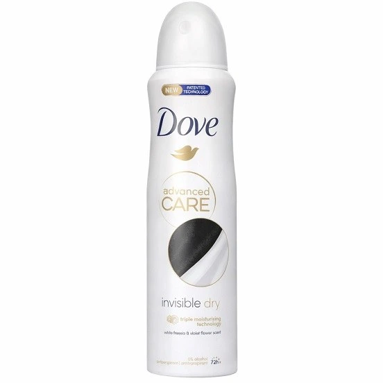 اسپری ضدتعریق داو مدل invisible dry حجم ۲۵۰ میلی لیتر