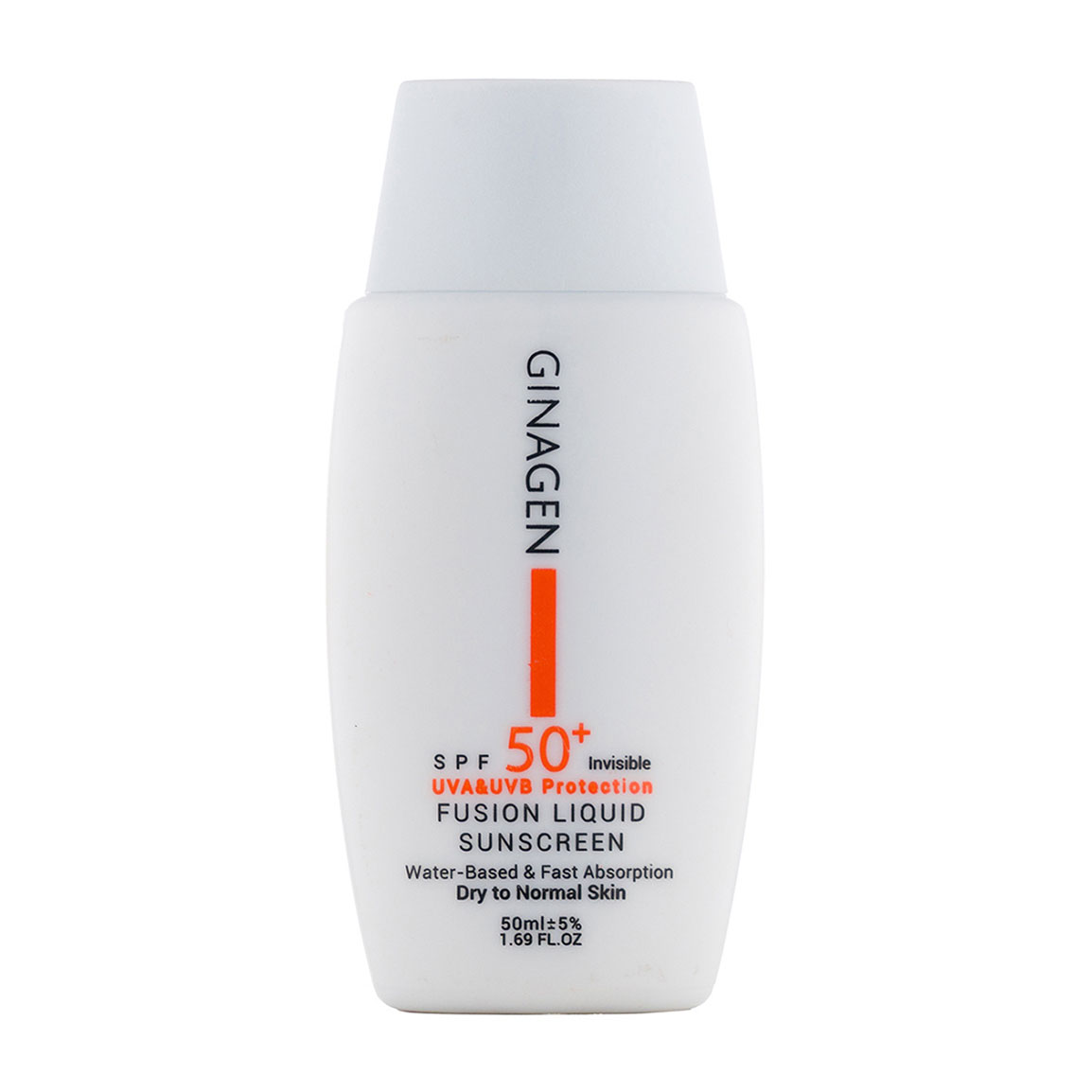 کرم ضدآفتاب بی رنگ Spf50 پوست خشک و نرمال ژیناژن