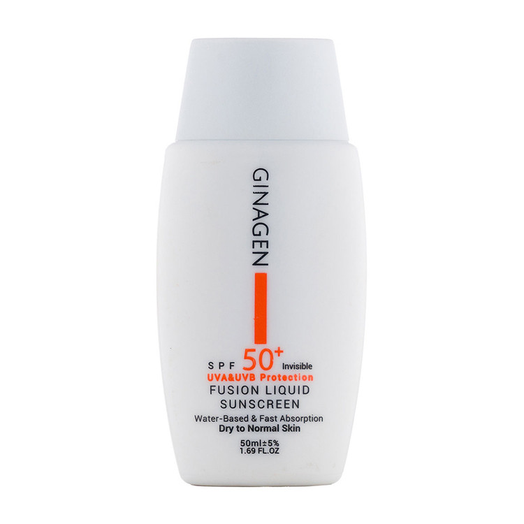 کرم ضدآفتاب بی رنگ Spf50 پوست خشک و نرمال ژیناژن