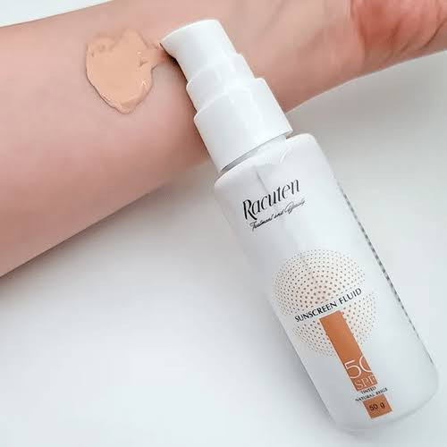 فلوئید ضدآفتاب فاقد چربی Spf50 پوست چرب و مختلط برند راکوتن بژ طبیعی