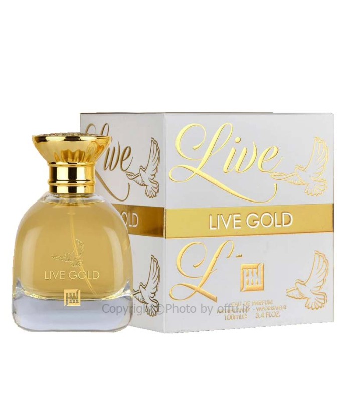 عطر ادکلن زنانه لایو گلد (رایحه لالیک لیوینگ) برند جانوین 100 میل