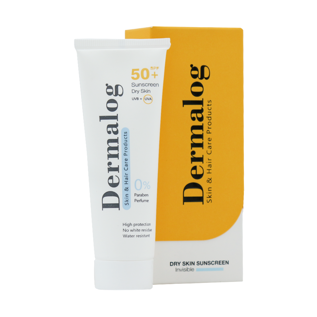ضدآفتاب بی رنگ Spf50 مخصوص پوست خشک برند درمالوگ