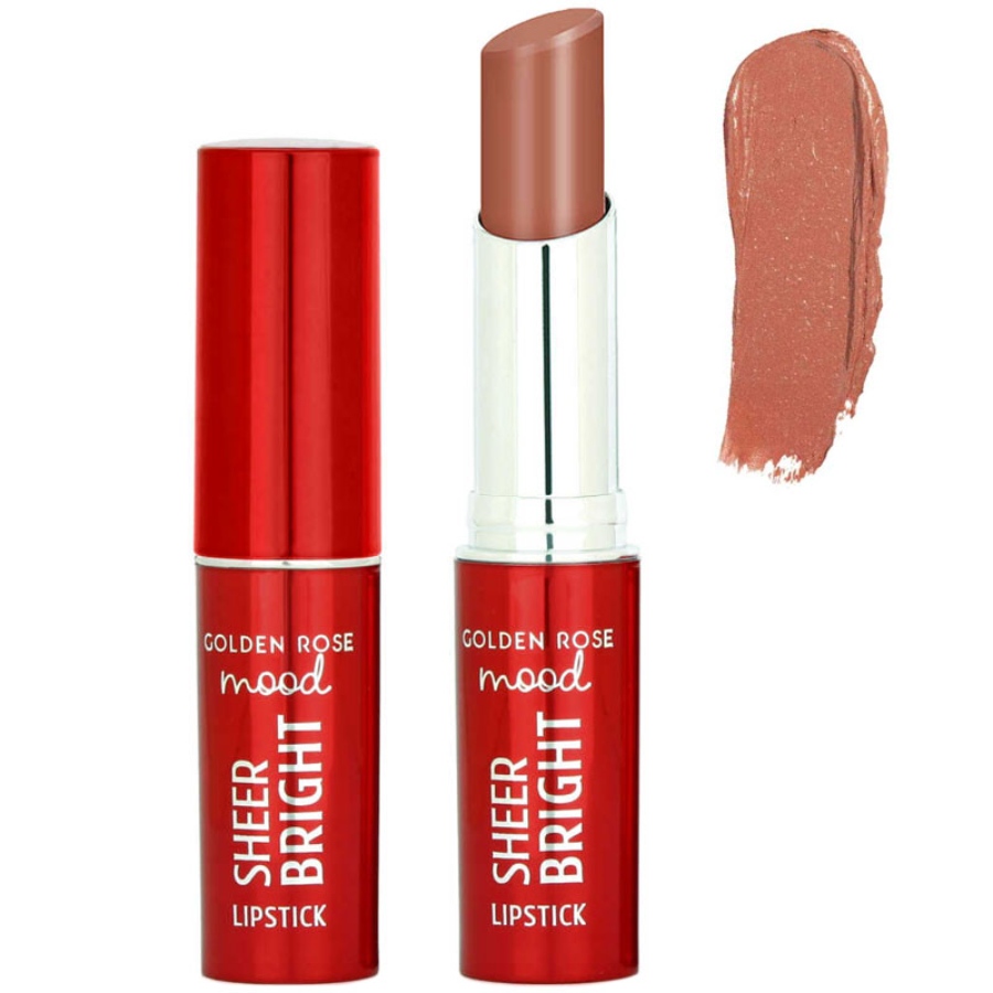 رژ لب جامد برند گلدن رز مدل Sheer Bright