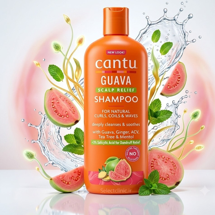 شامپو ضدشوره و پاک کننده چربی کف سر برند کنتو (cantu)