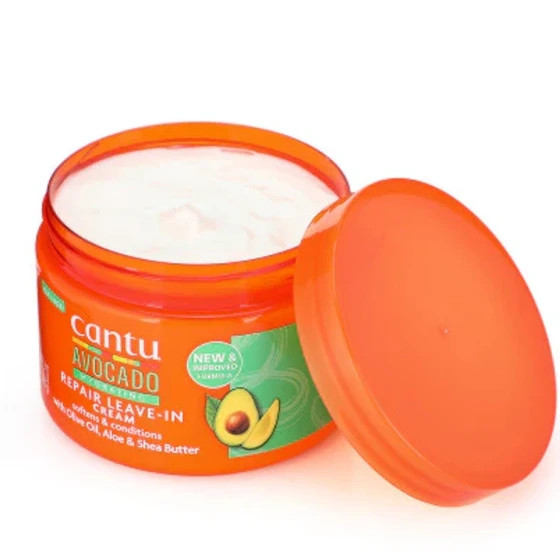 کرم نرمکننده بدون آبکشی موی فر آووکادو برند کنتو (cantu)