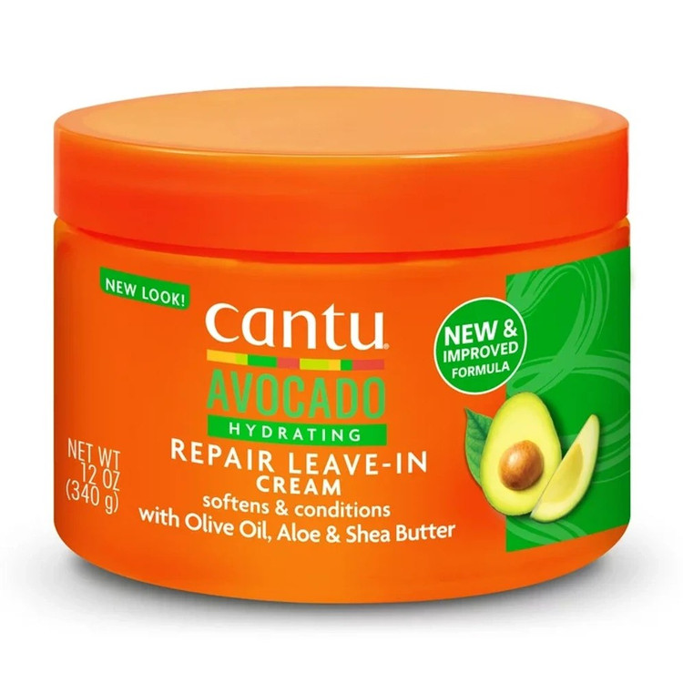 کرم نرمکننده بدون آبکشی موی فر آووکادو برند کنتو (cantu)