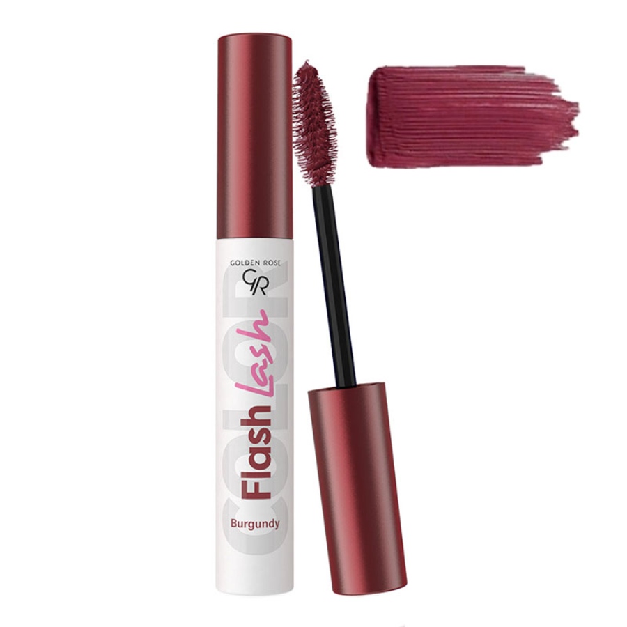 ریمل برند گلدن رز مدل Flash رنگ زرشکی تیره Burgundy