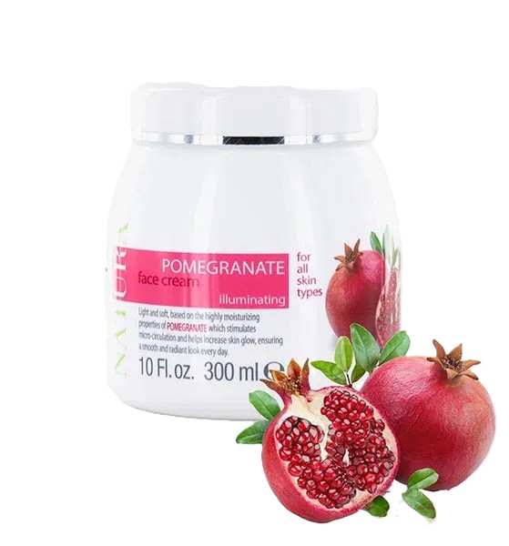 کرم صورت آبرسان و شفاف کننده انار کلیون مدل Pomegranate Juice Face Cream حجم 300میلی لیتر